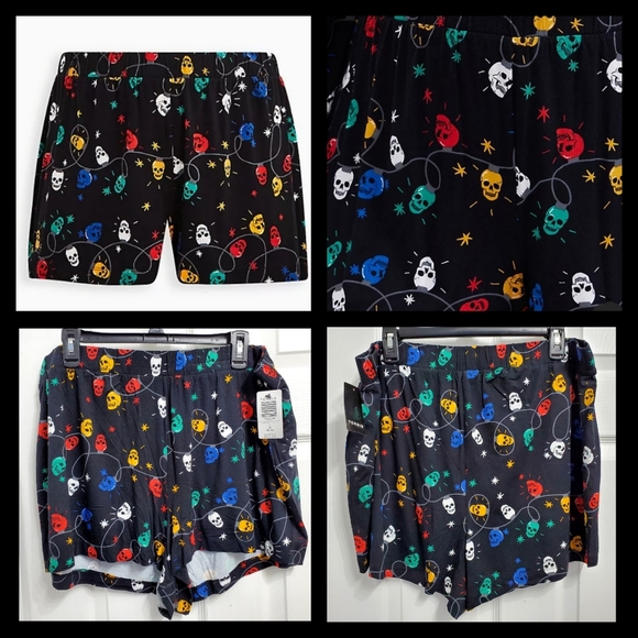 TORRID Skulls and Lights Pajama Sleep Set! NWT! - Picture 4 of 12